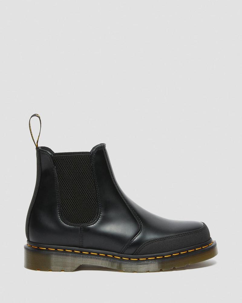 Dr Martens 2976 Guard Panel Læder Ankelstøvler Dame Sort | DK 25FDN